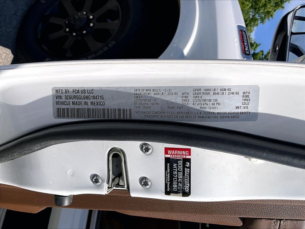 Used 2022 Bright White Clearcoat Ram Longhorn image 32