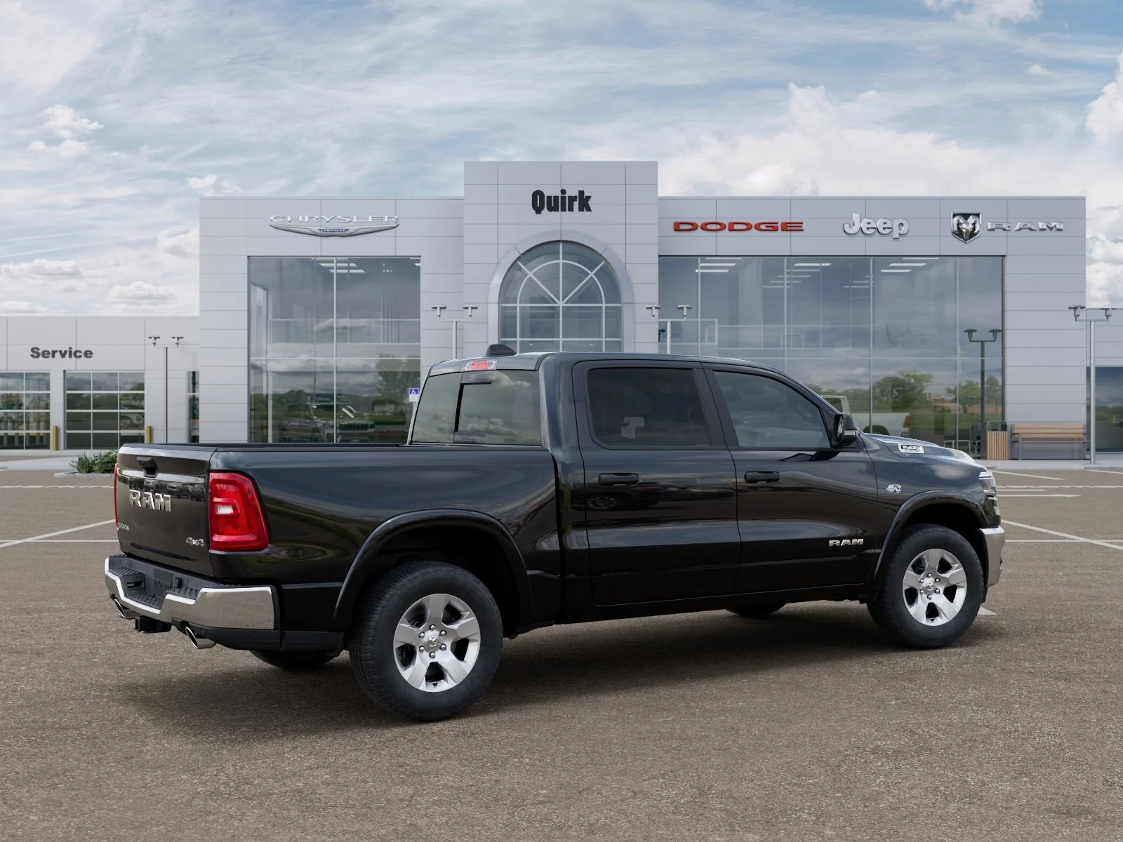 New 2026 Diamond Black Crystal Pearl-Coat Exterior Paint RAM Big Horn image 30
