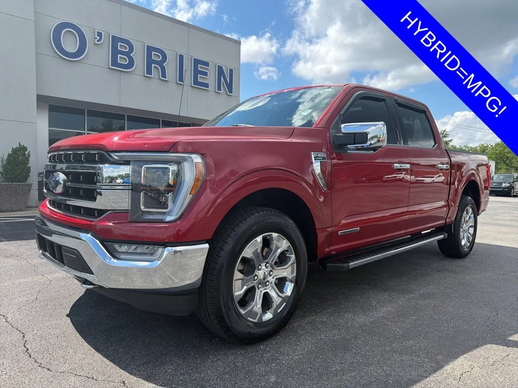 Used 2021 Rapid Red Metallic Tinted Clearcoat Ford Lariat image 1