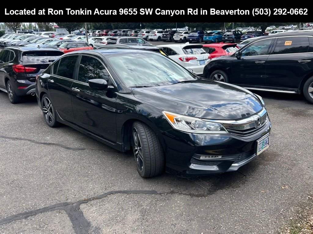 Used 2017 Crystal Black Pearl Honda Sport Special Edition image 1