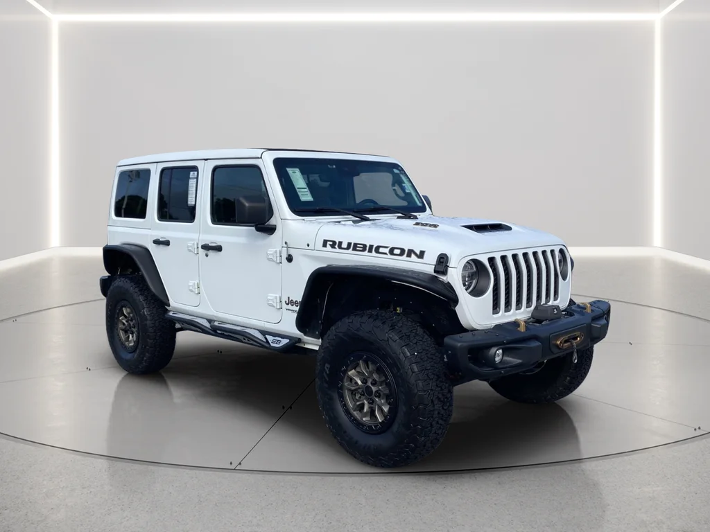 Used 2021 Bright White Clearcoat Jeep Unlimited Rubicon 392 image 1