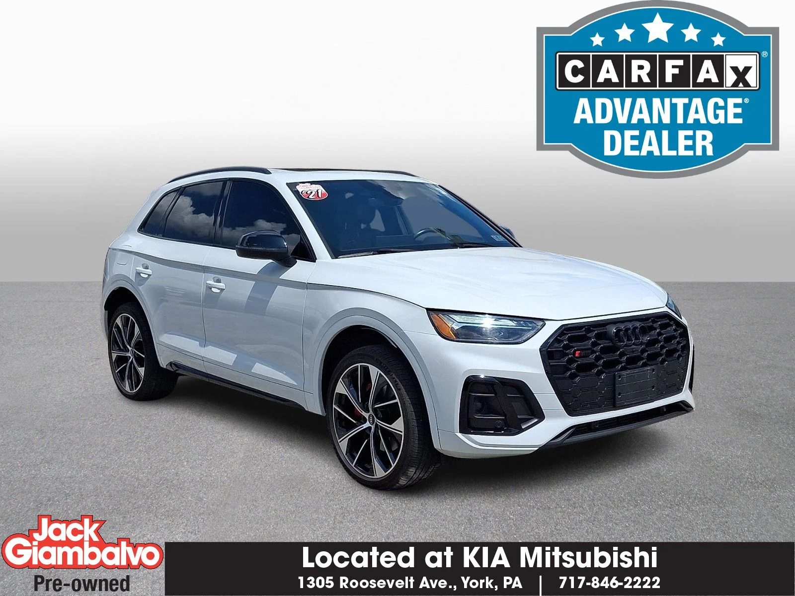 Used 2021 White Audi Premium Plus image 1