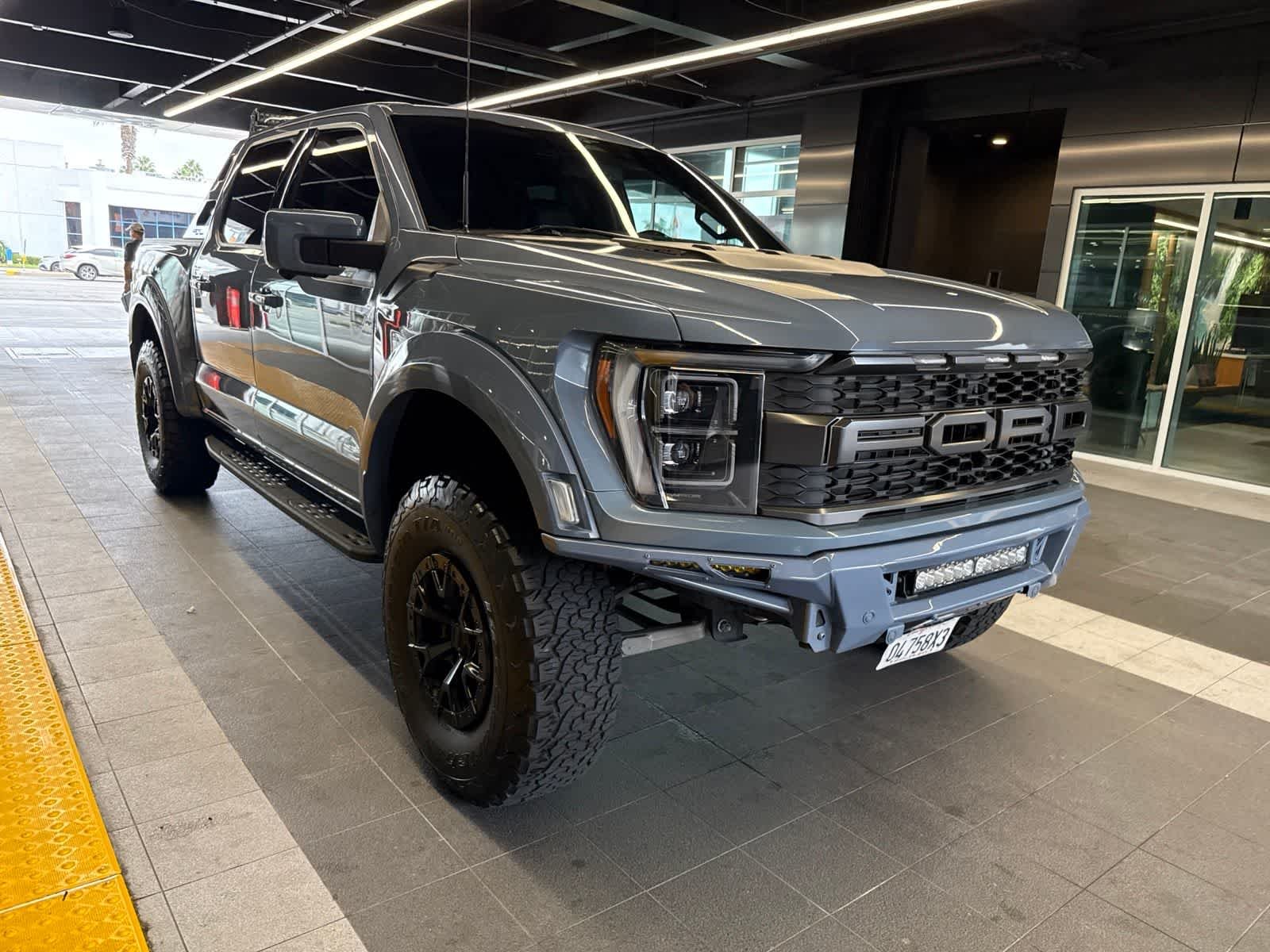 Used 2023 Azure Gray Metallic Tri-Coat Ford Raptor image 8
