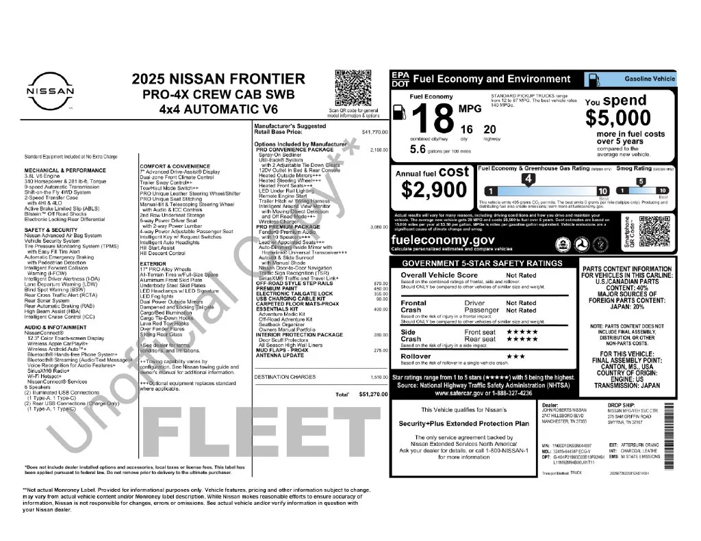 Certified Used 2025 Afterburn Orange Nissan PRO-4X image 60