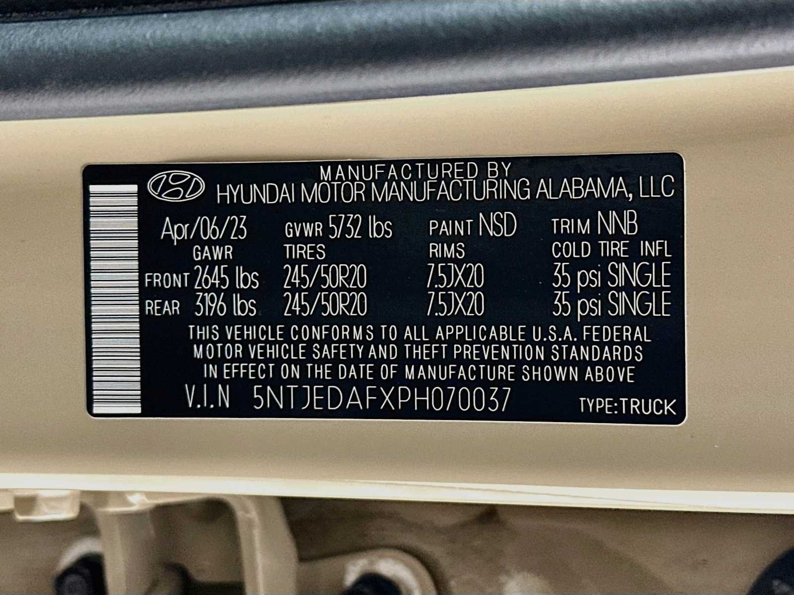 Used 2023 California Sand Hyundai Limited image 31