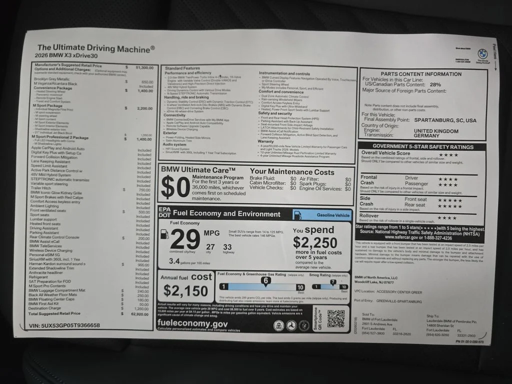 Used 2026 Brooklyn Grey Metallic BMW 30 xDrive image 26