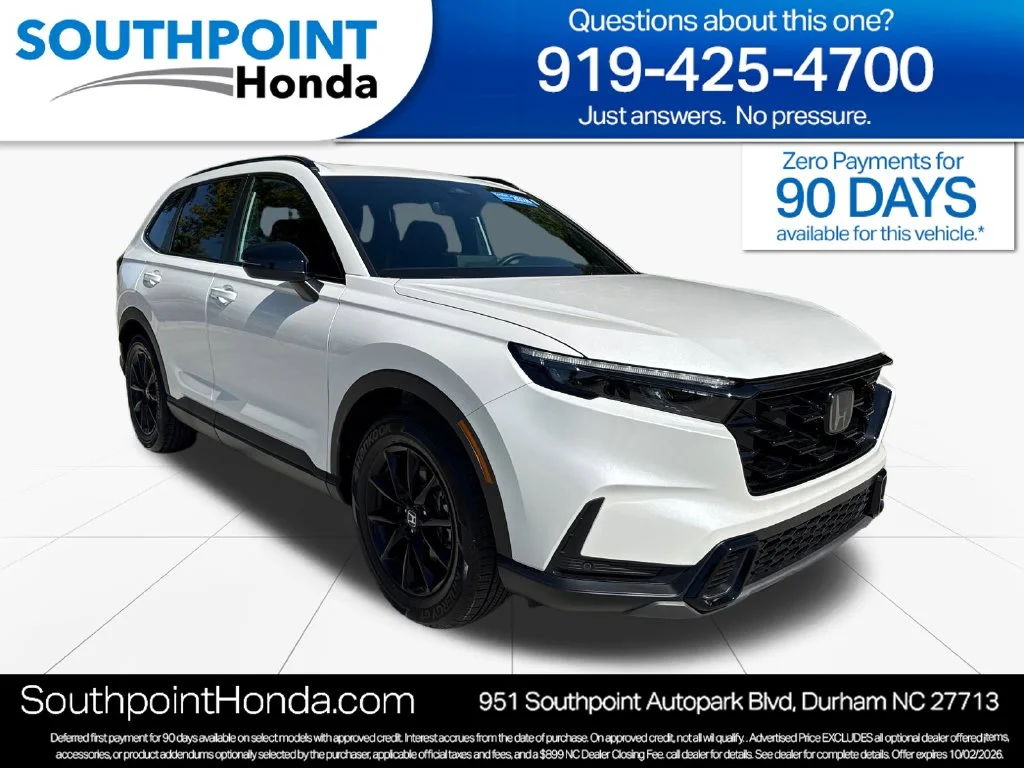 Used 2026 Platinum White Pearl Honda 2WD Sport-L Hybrid image 1