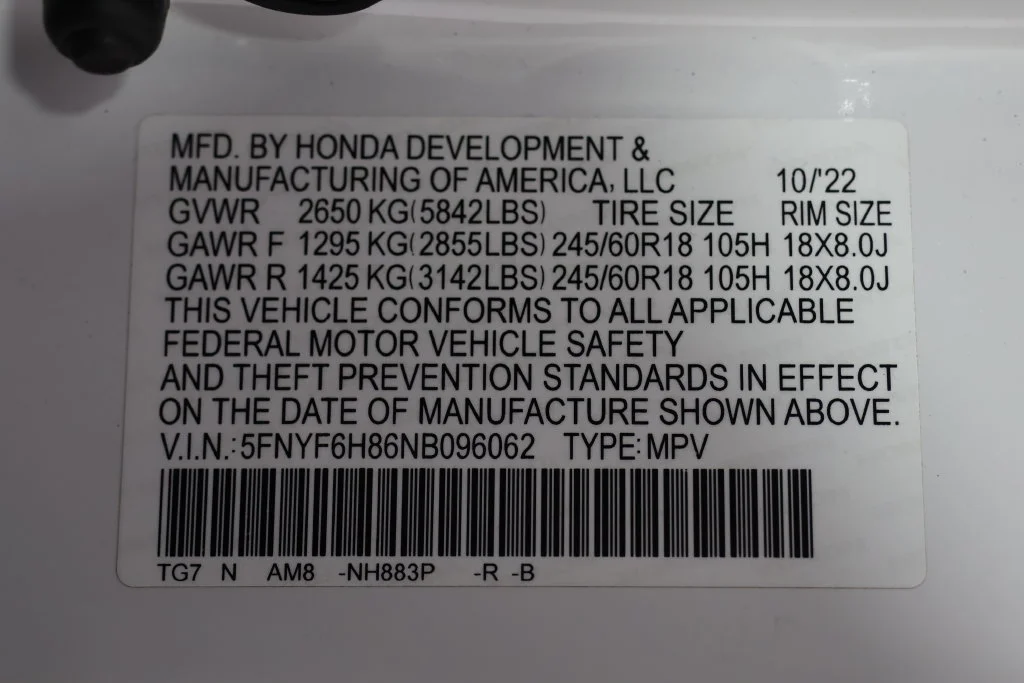 Used 2022 Platinum White Pearl Honda TrailSport image 32