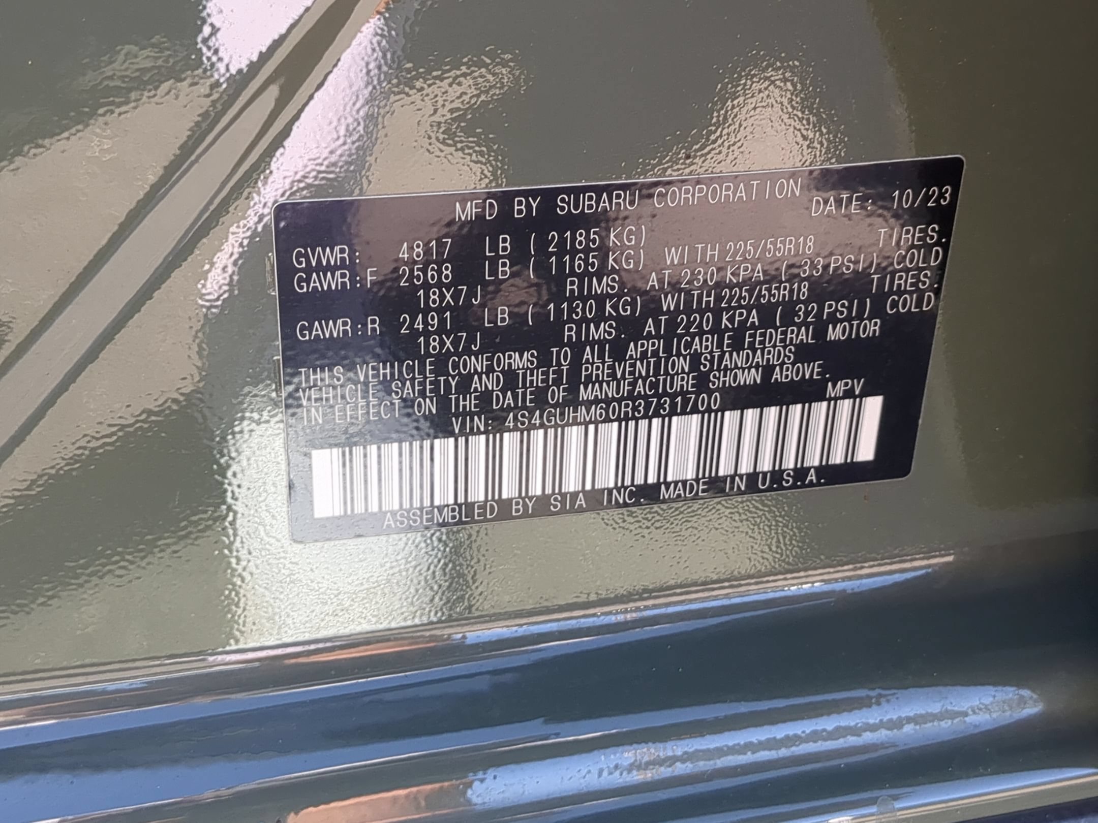 Certified Used 2024 Alpine Green Subaru Limited image 31