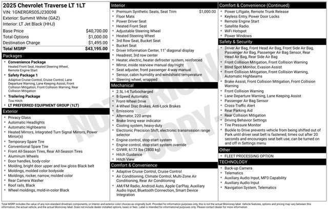Used 2025 White Chevrolet LT image 44