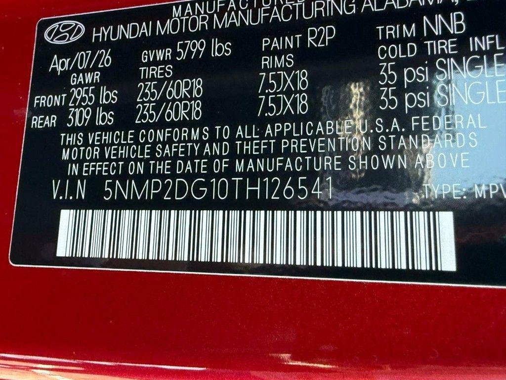 New 2026 Red Hyundai SEL image 17