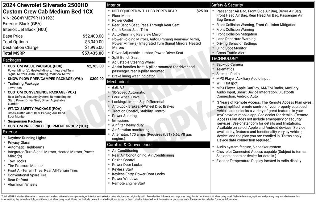Used 2024 Black Chevrolet Custom image 35
