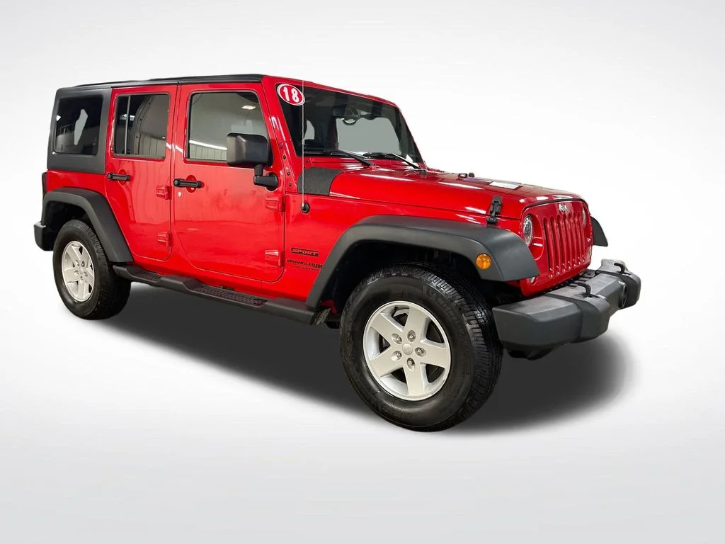 Used 2018 Red Jeep Unlimited Sport image 8