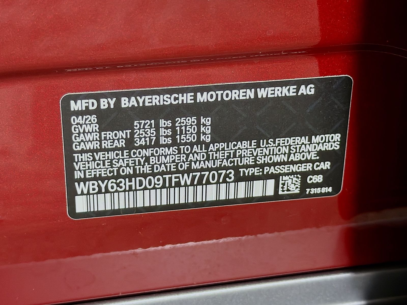 New 2026 Vegas Red Metallic BMW eDrive40 image 34