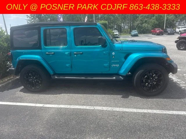 Used 2024 Blue Jeep Sahara 4xe image 4