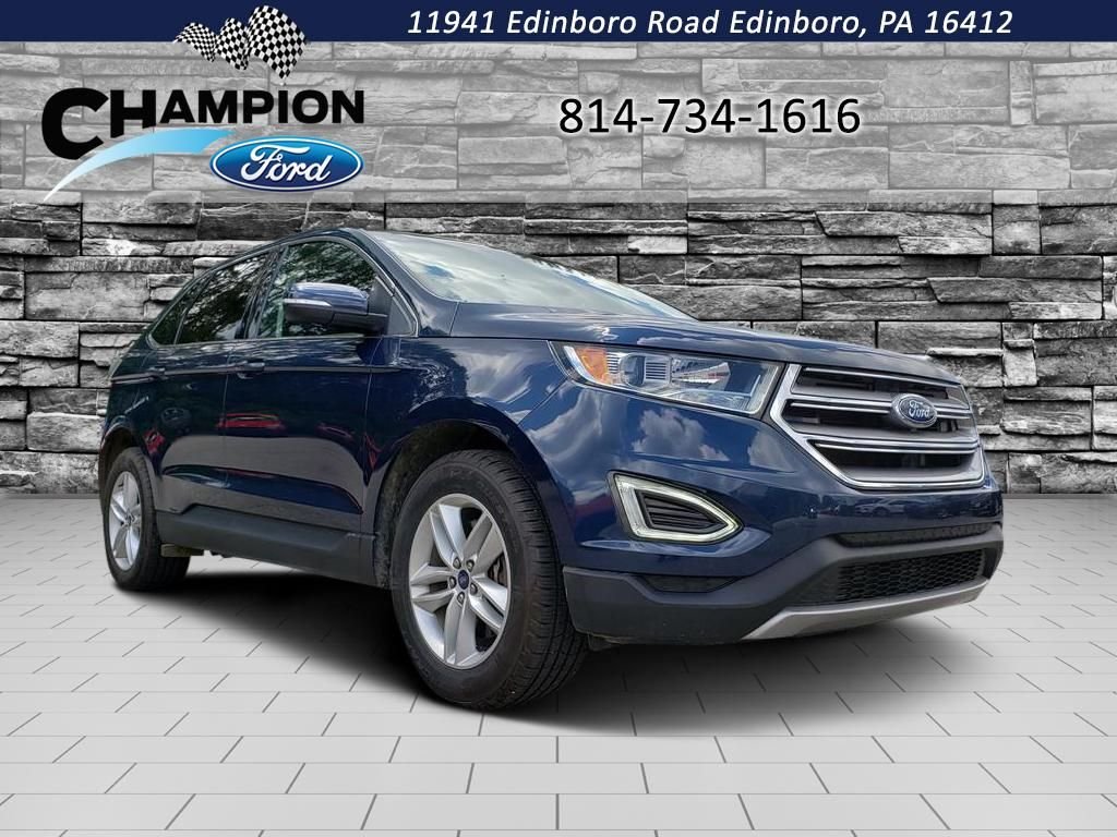 Used 2017 Blue Ford SEL AWD Power Seat Carplay 2.0 Ecoboost image 1
