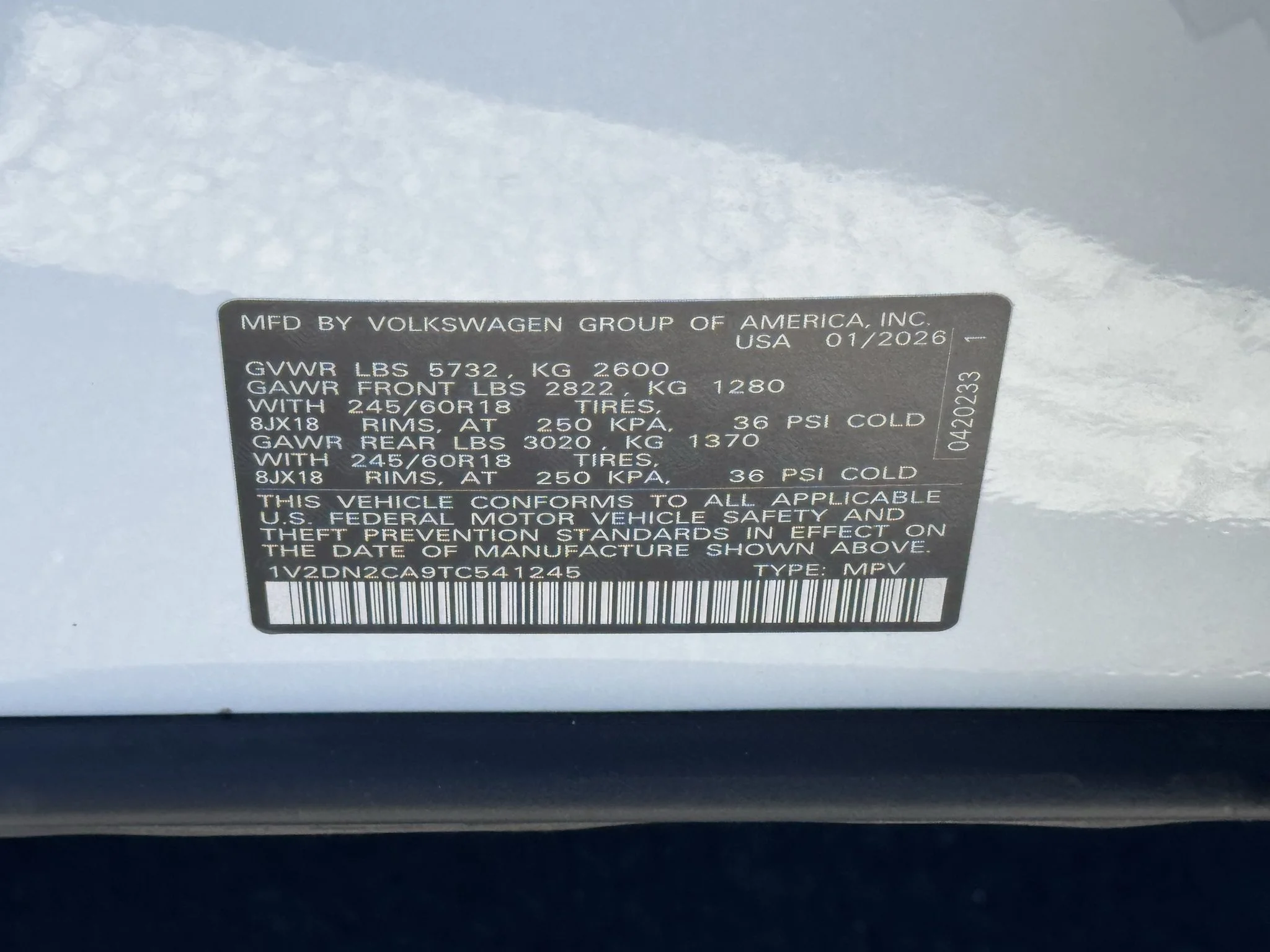 Used 2026 Opal White Pearl Volkswagen 2.0T SE image 36