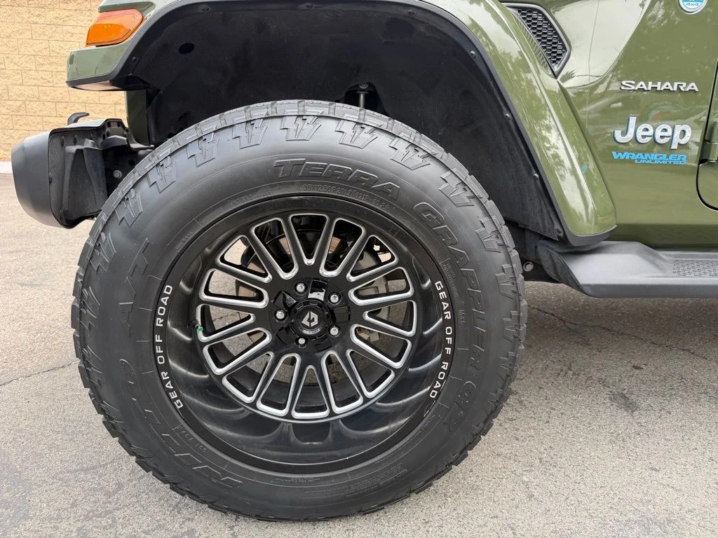 Used 2021 Green Jeep Unlimited Sahara 4xe image 7