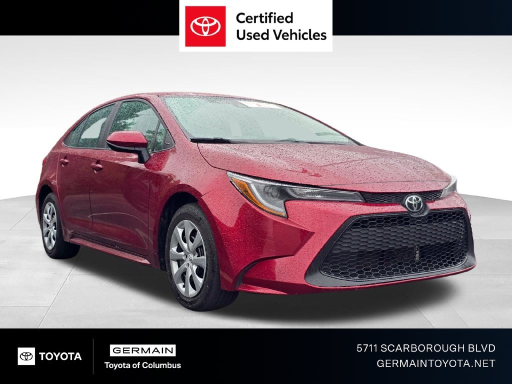 Certified Used 2022 Red Toyota LE image 1