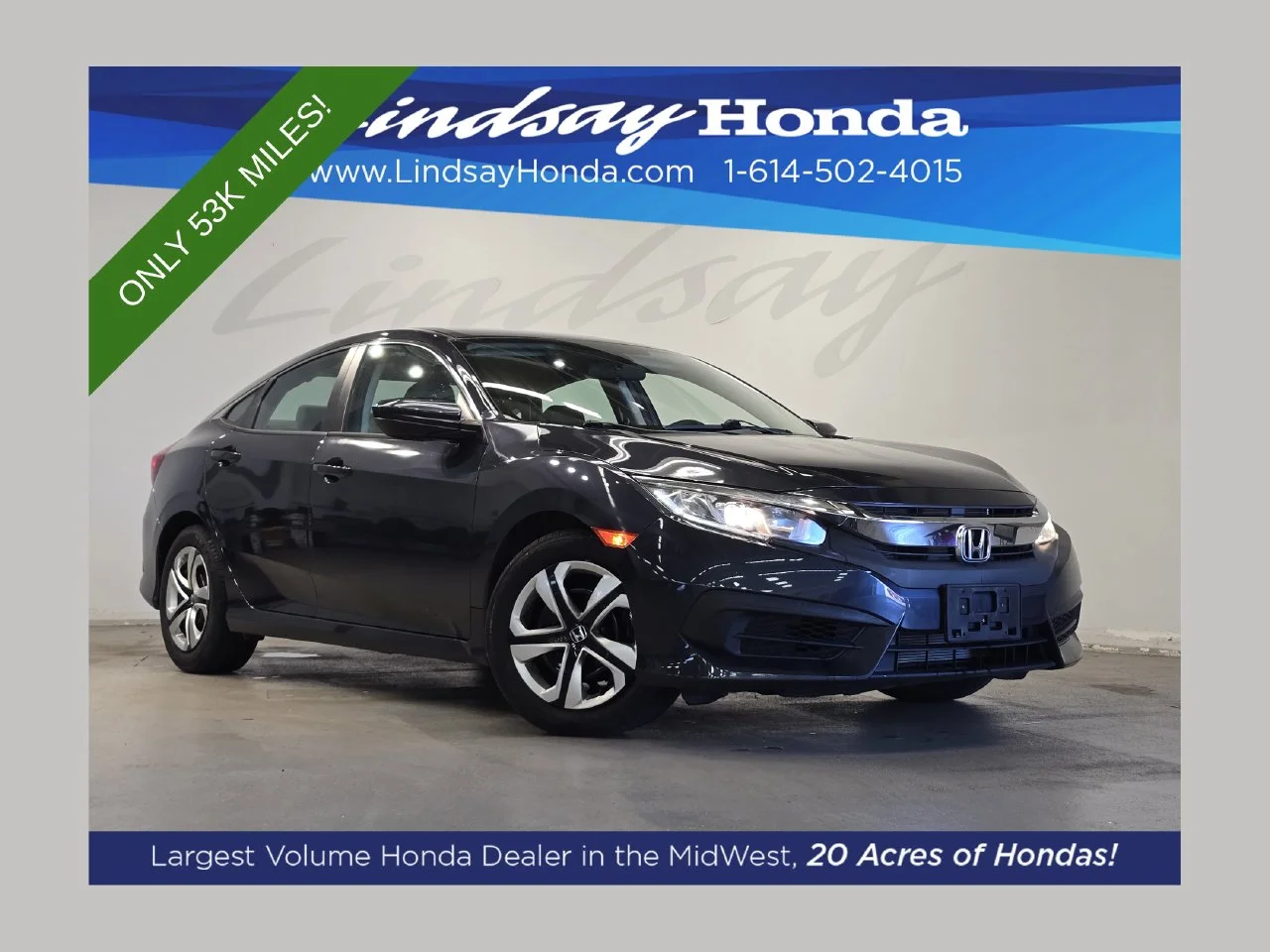 Used 2017 Cosmic Blue Metallic Honda LX image 1
