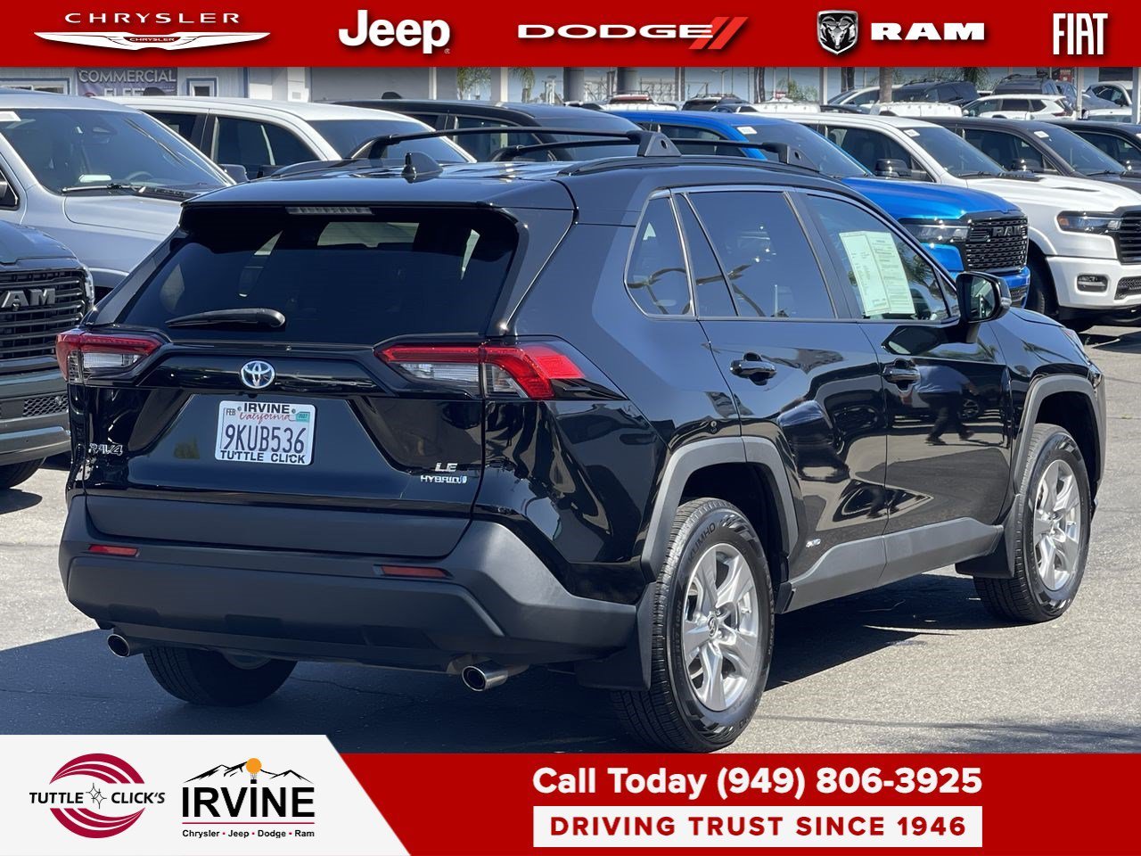 Used 2024 Midnight Black Metallic Toyota Hybrid LE image 6