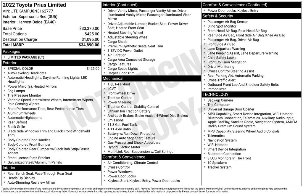 Certified Used 2022 Red Toyota Limited image 31