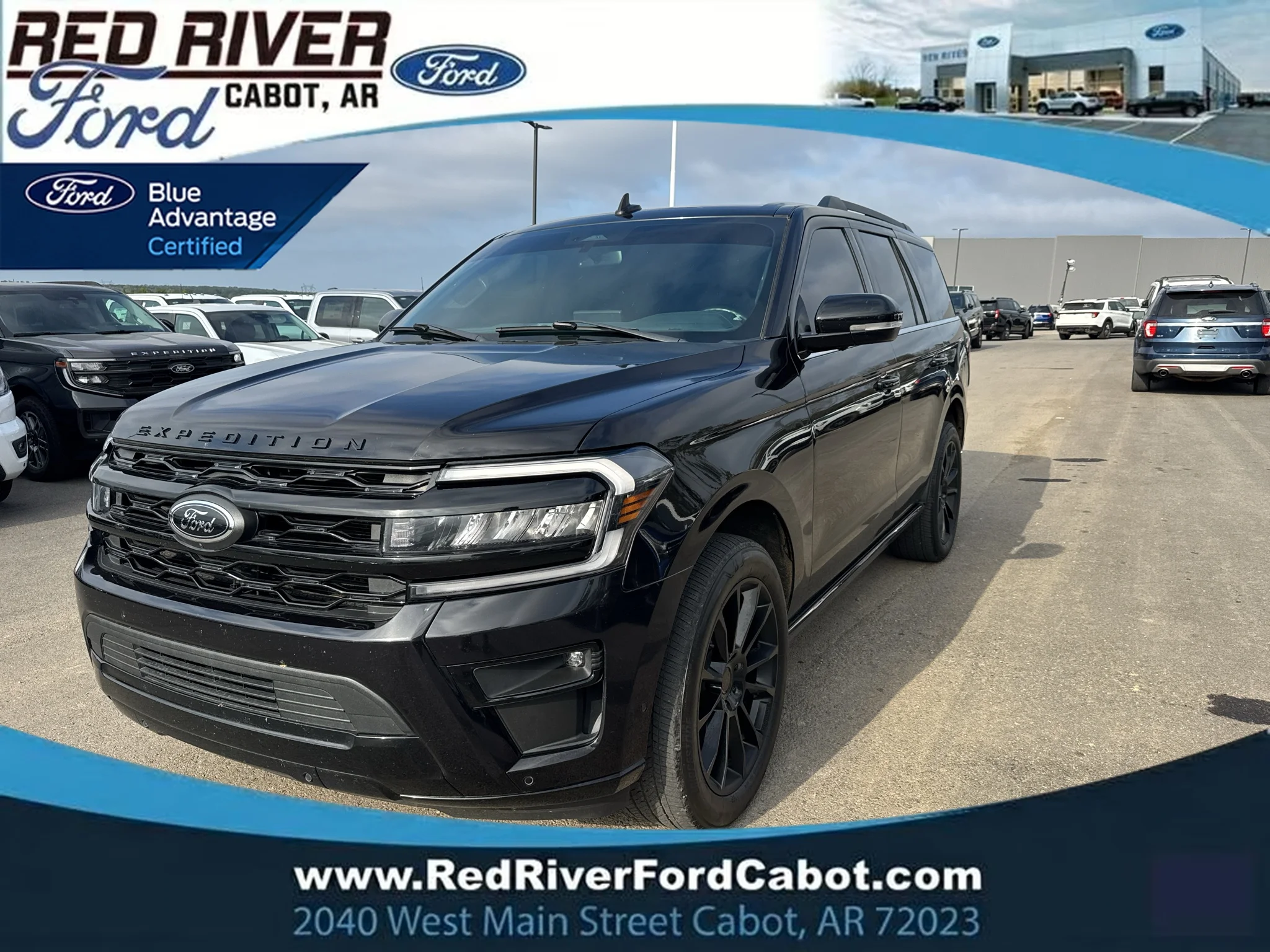 Used 2022 Agate Black Metallic Ford Limited image 1