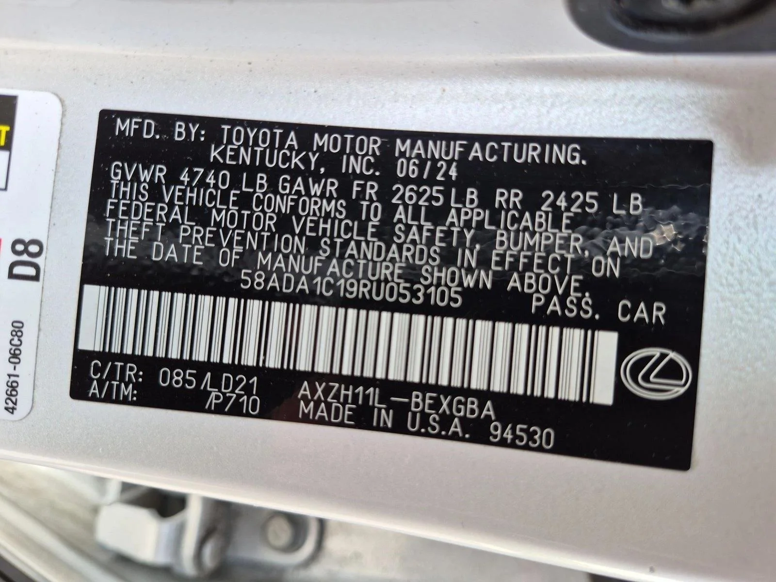 Used 2024 Eminent White Pearl Lexus ES 300h image 20