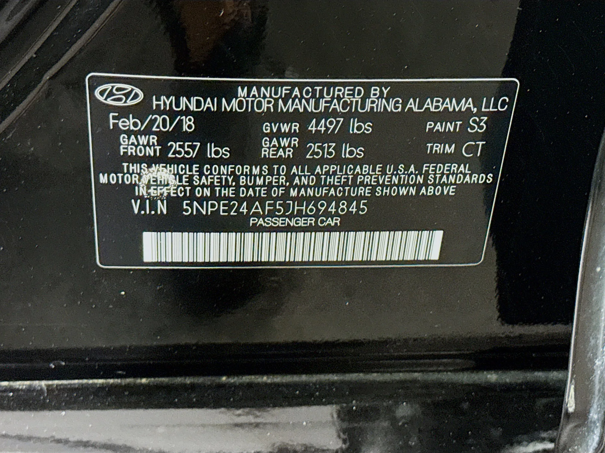 Used 2018 Phantom Black Hyundai SE image 35