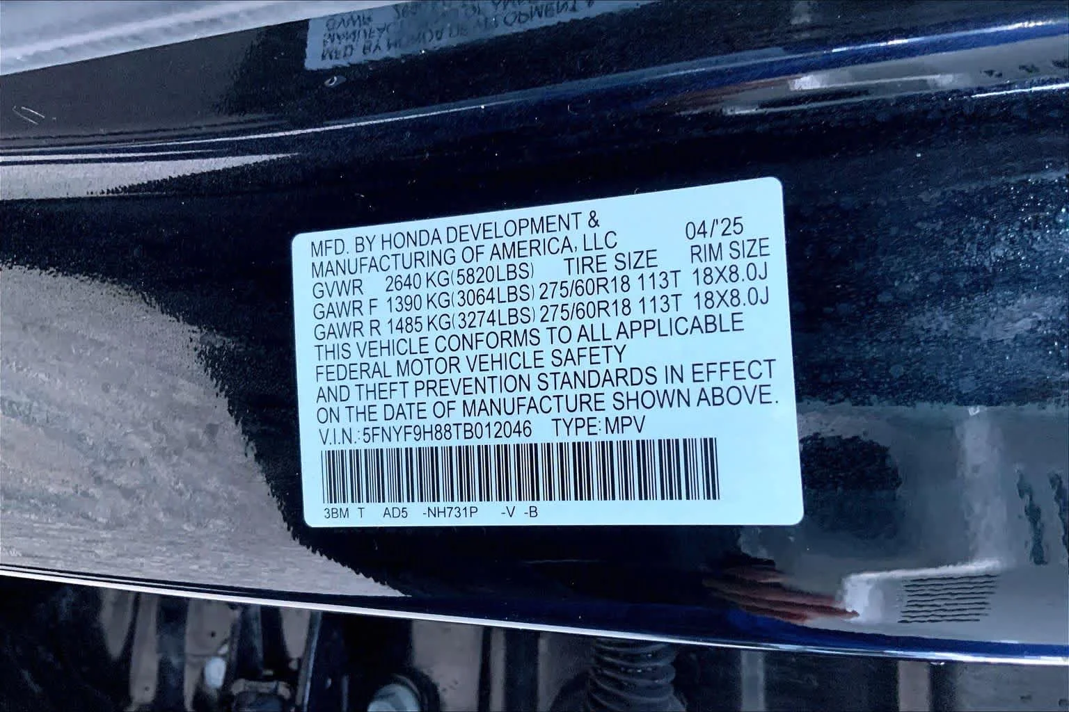 Certified Used 2026 Crystal Black Pearl Honda TrailSport Elite image 34