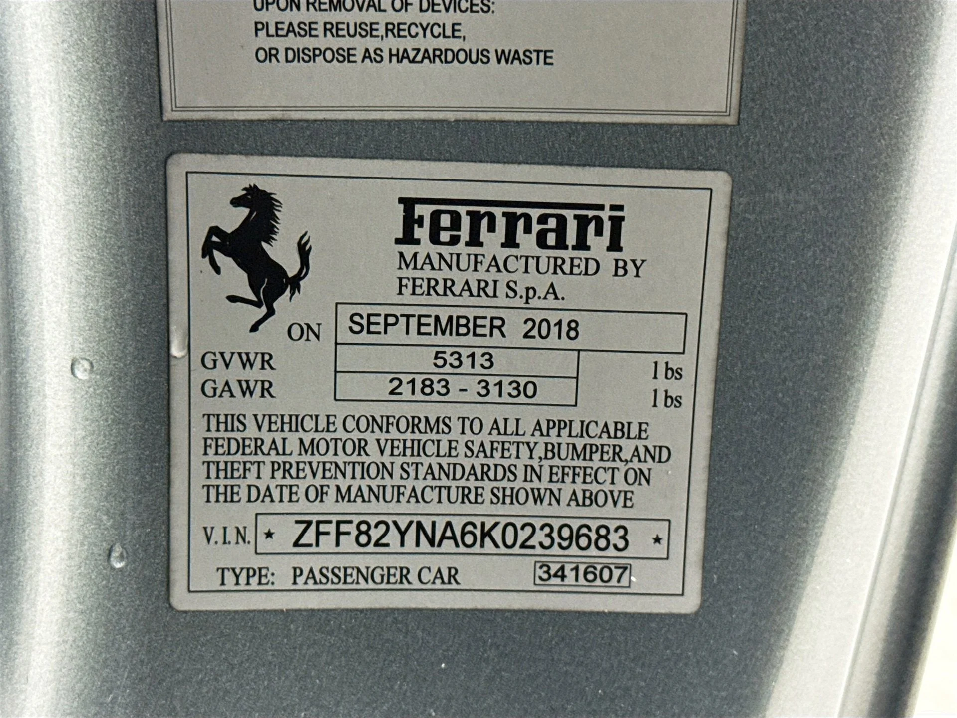 Certified Used 2019 Grigio Titanio Metall Ferrari T image 29