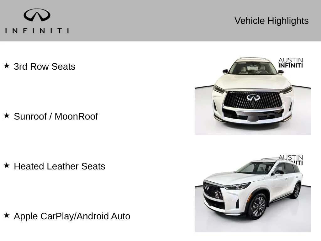 Certified Used 2027 White INFINITI LUXE image 3