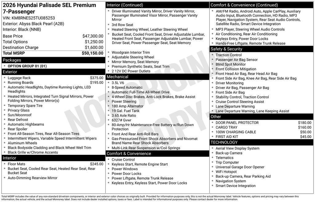 New 2026 Black Hyundai SEL Premium AWD image 36