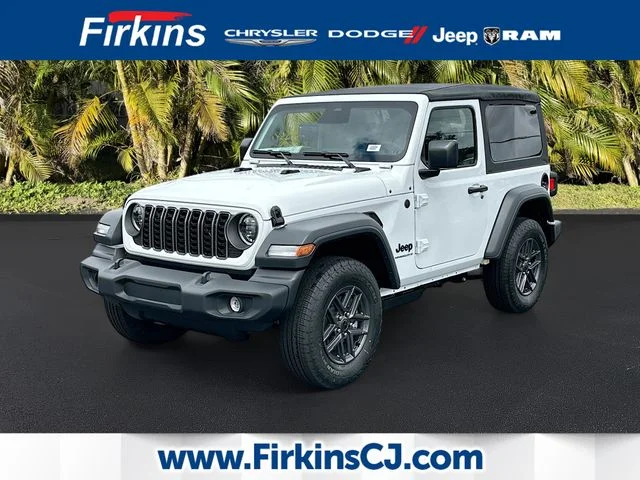 New 2026 Bright White Clear-Coat Exterior Paint Jeep Sport S image 1