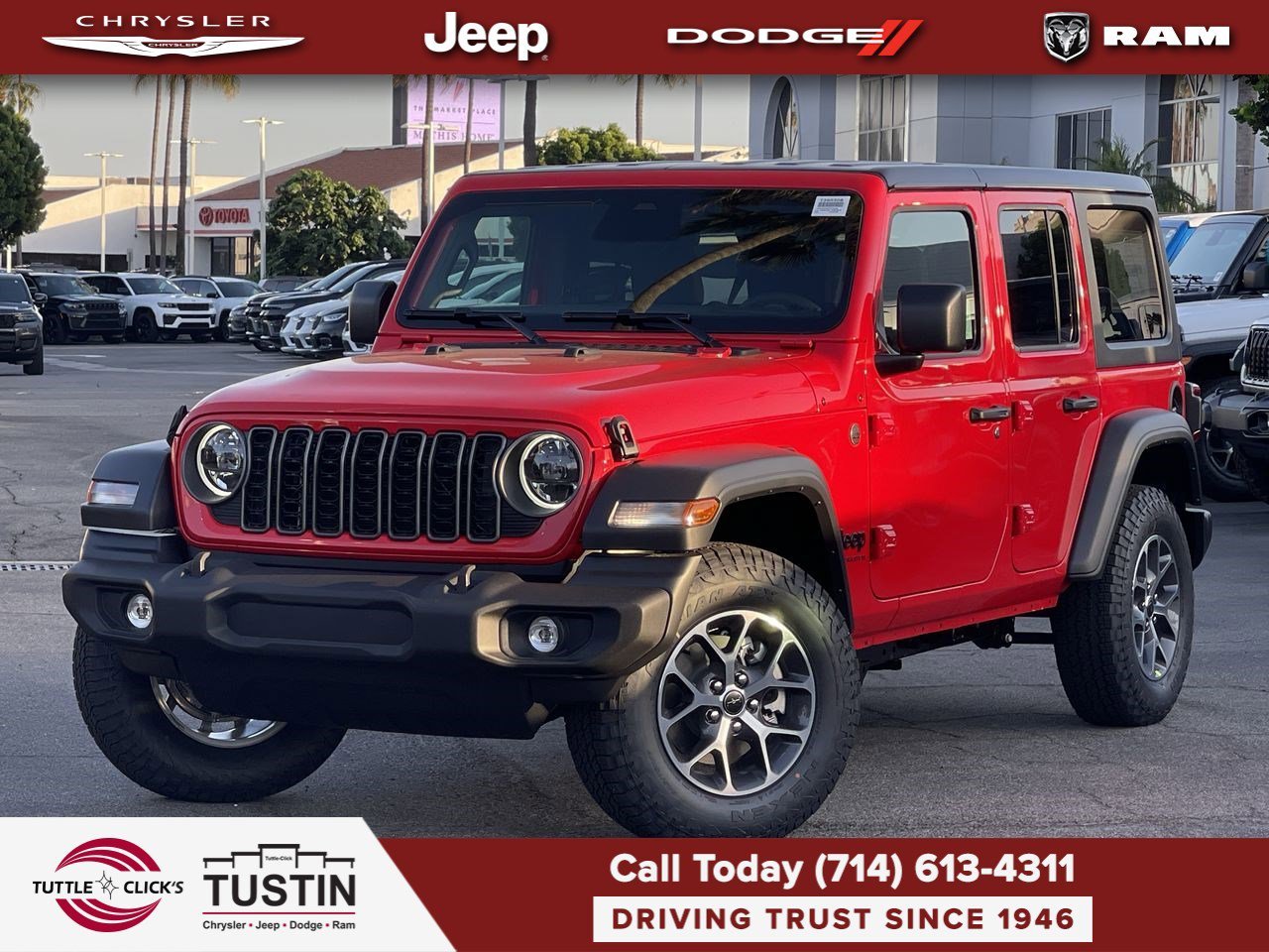 New 2026 Firecracker Red Clear-Coat Exterior Paint Jeep Sport S image 1