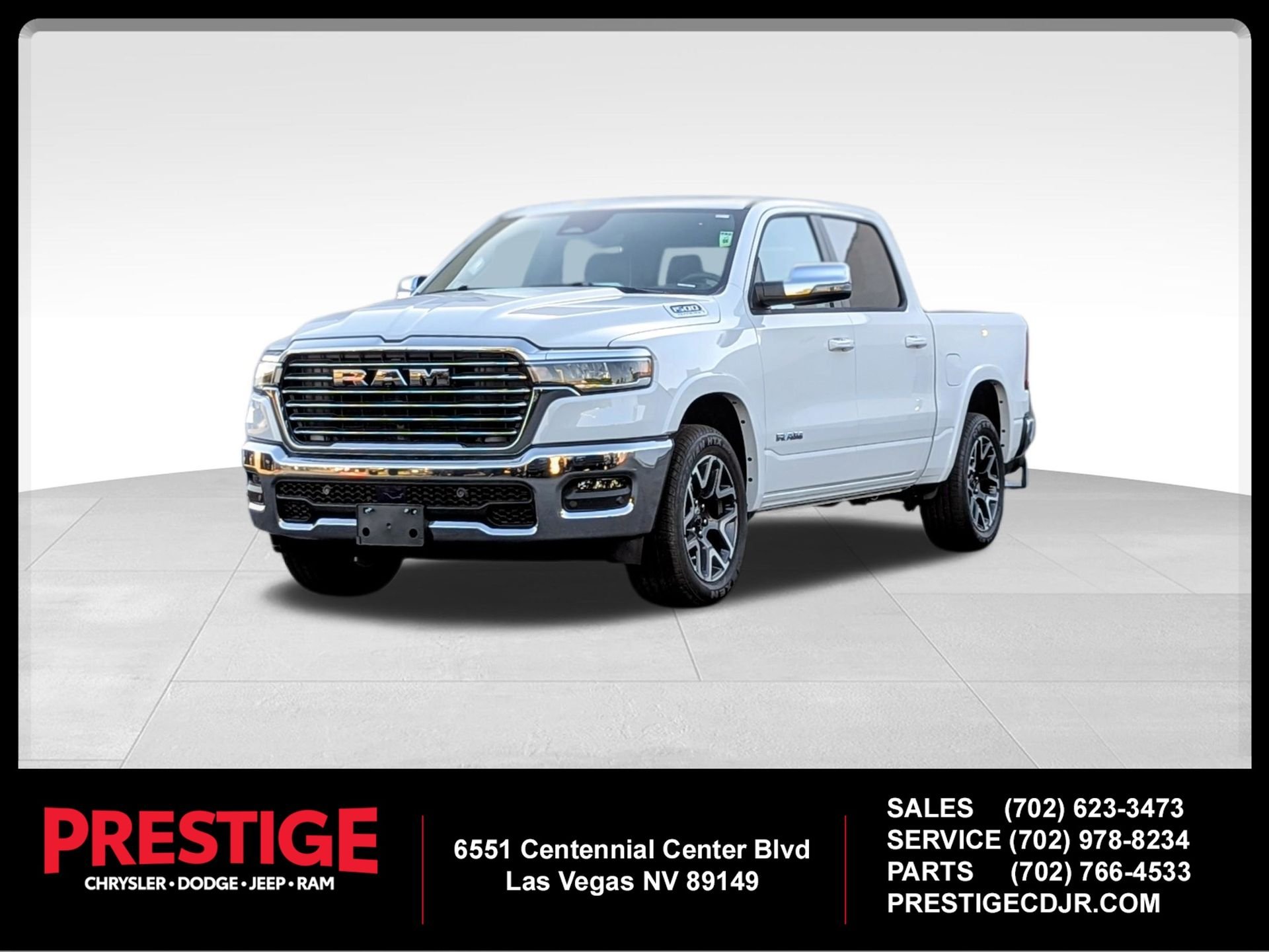 New 2026 Bright White Clear-Coat Exterior Paint RAM Laramie image 1