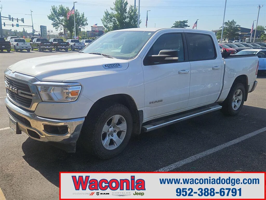 Used 2021 Bright White Clearcoat Ram Big Horn image 1