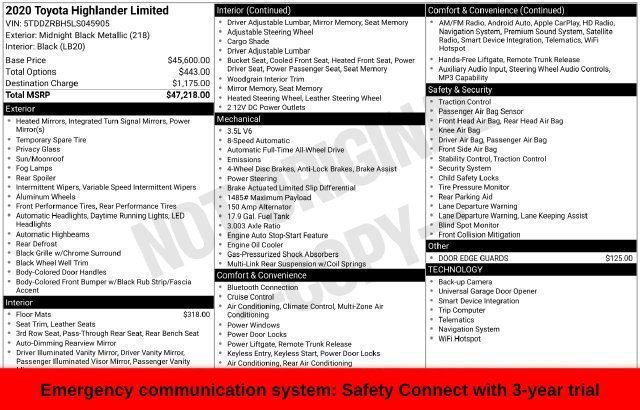 Used 2020 Black Toyota Limited image 37