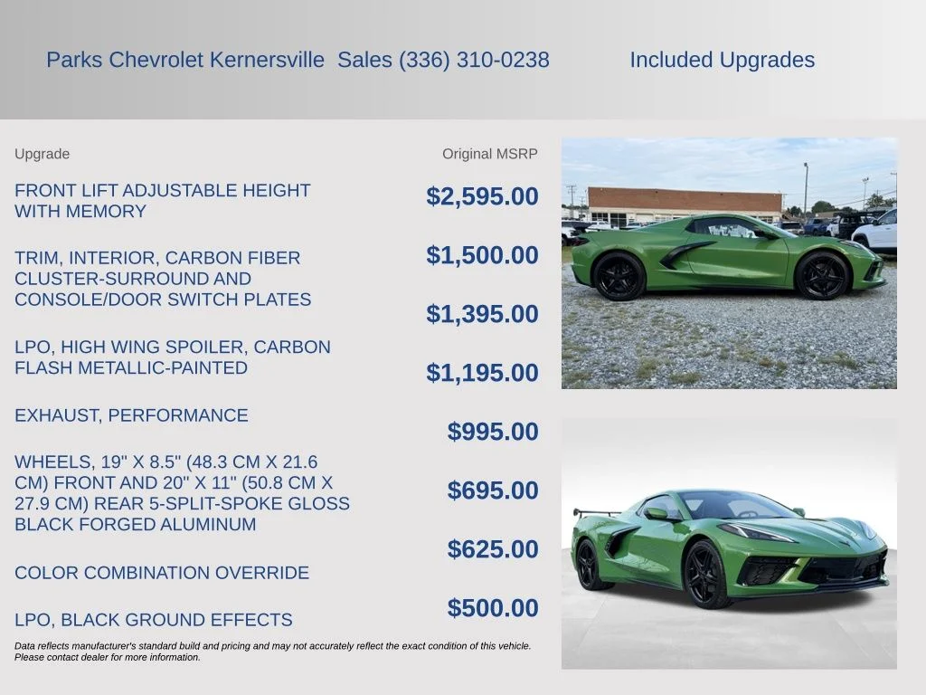 Used 2026 Green Chevrolet Stingray image 4