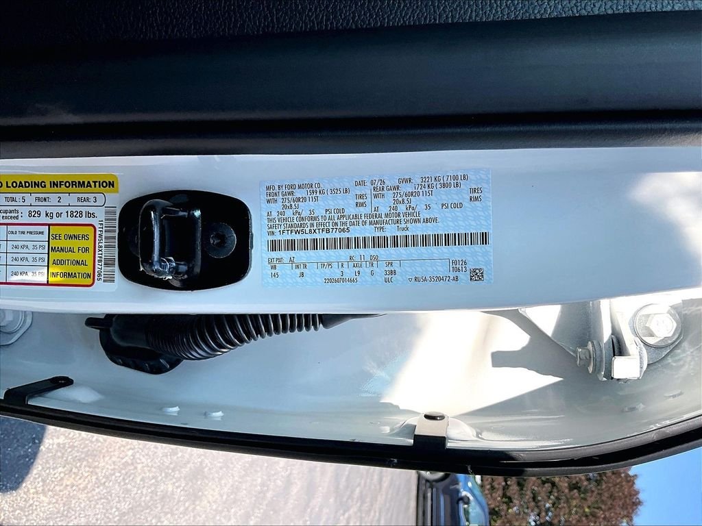New 2026 Star White Metallic Tri-Coat Ford Lariat image 14