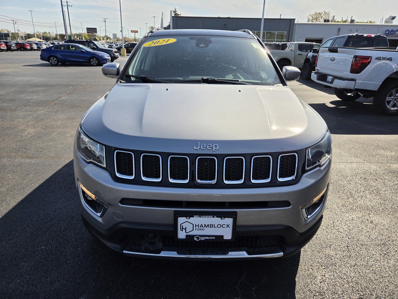 Used 2021 Billet Silver Metallic Clearcoat Jeep Limited image 3