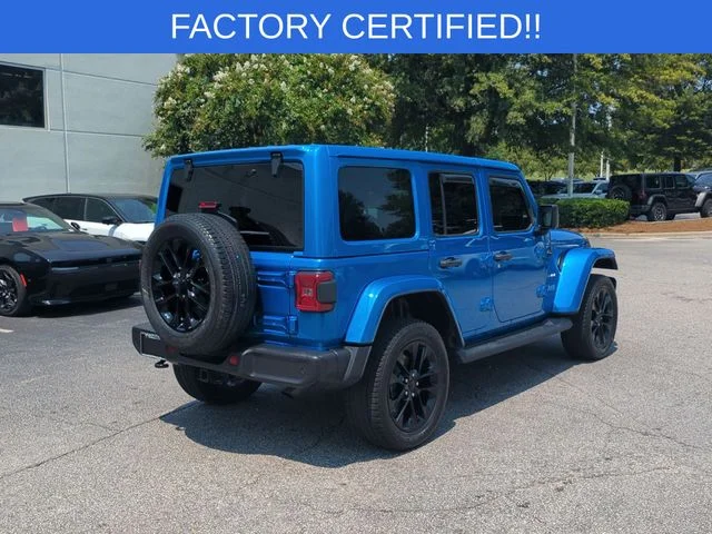 Used 2021 Blue Jeep Unlimited Sahara 4xe image 5