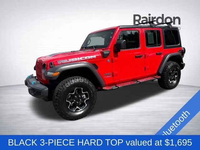 Used 2022 Firecracker Red Clearcoat Jeep Unlimited Rubicon 4xe image 3