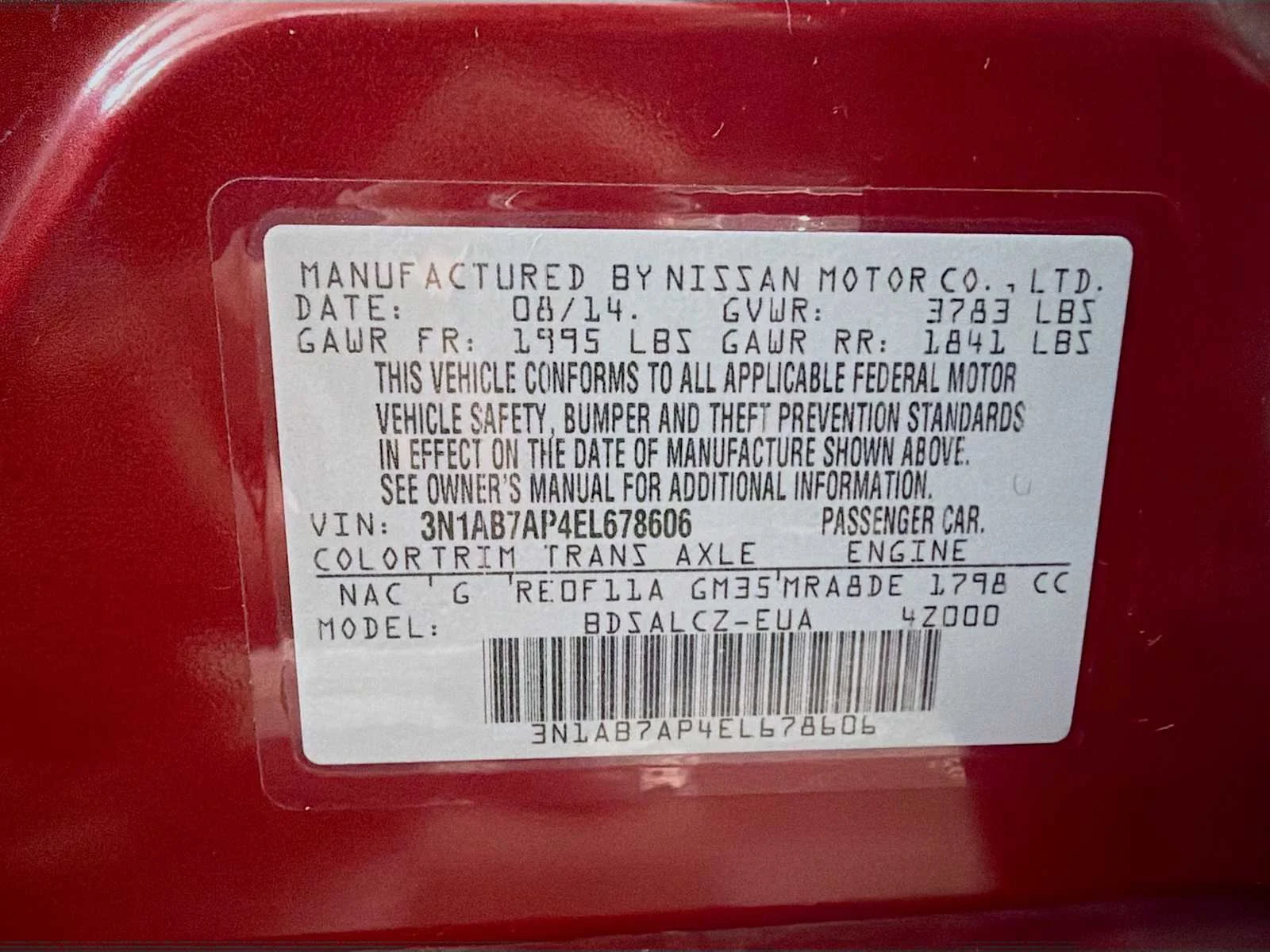 Used 2014 Red Brick Nissan S image 26