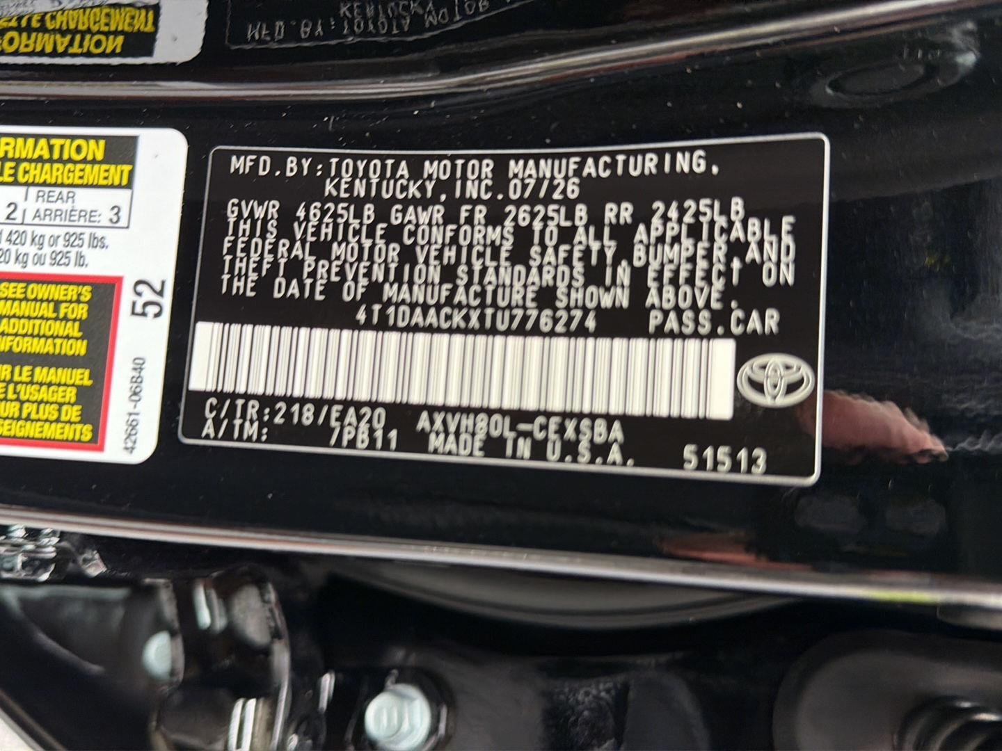 New 2026 Midnight Black Metallic Toyota SE image 34