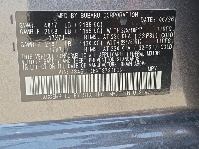 New 2026 MAGNETITE GRAY PEARL Subaru Premium image 16