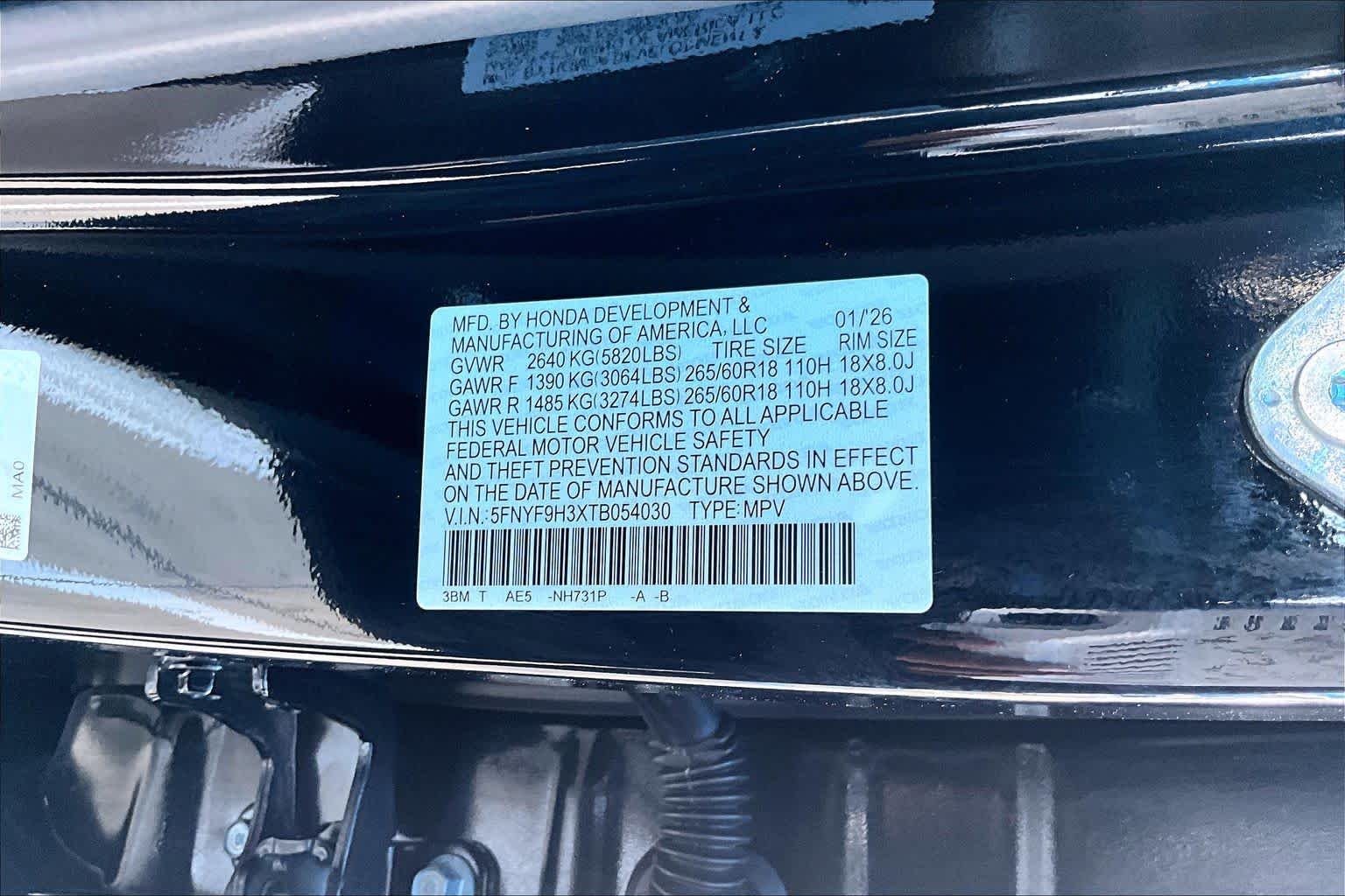 Certified Used 2026 Crystal Black Pearl Honda RTL image 33