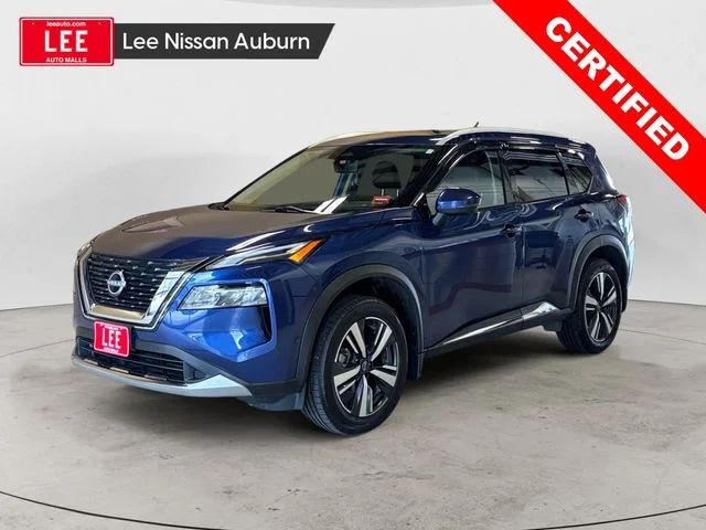 Certified Used 2023 Caspian Blue Metallic Nissan Platinum image 1