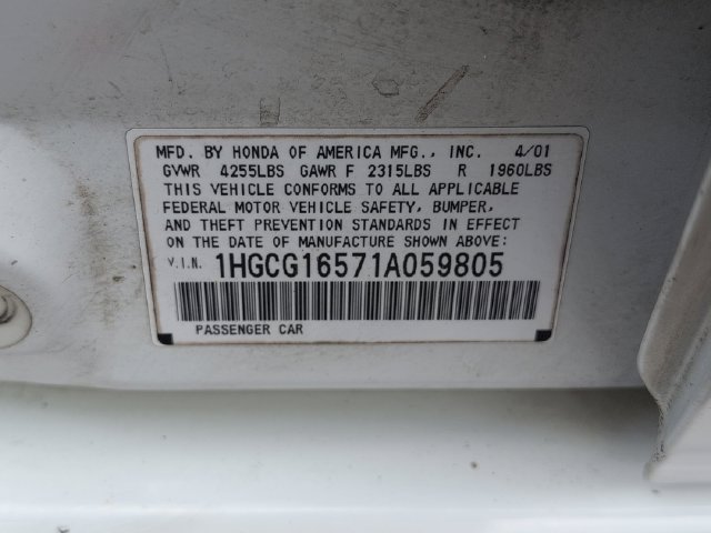 Used 2001 White Honda EX-L image 28