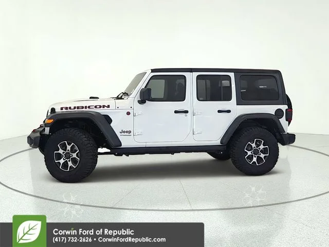Used 2021 Bright White Clearcoat Jeep Unlimited Rubicon image 2